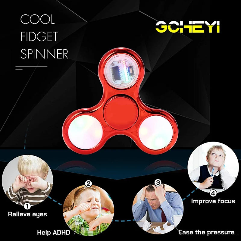 Stardust Fidget Spinner Toy w/ LED Lights