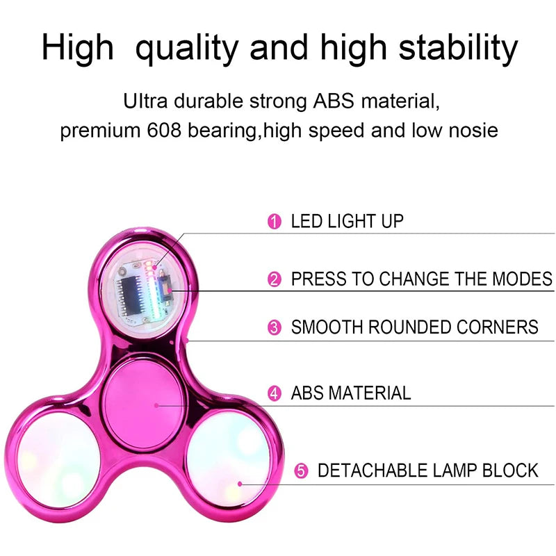 Stardust Fidget Spinner Toy w/ LED Lights