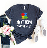 Autism Awareness Multicolor Puzzle T-shirt